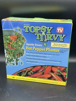 New Original Topsy Turvy Upside Down Hot Pepper Planters As Seen On TV  Foto 1 de 4