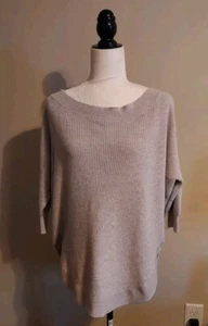 Express Pullover Damen Medium Beige Elfenbein Haferflocken 3/4 Arm Baumwolle - Bild 1 von 3