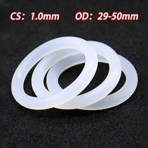 Guarnizione O-ring gomma siliconica bianca per alimenti Ø 1,0 mm guarnizione rondella OD 29-50mm - Foto 1 di 8