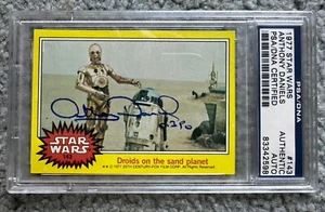 1977 Topps Star Wars Anthony Daniels C-3PO Signed Auto Trading Card #143 PSA/DNA - Picture 1 of 3