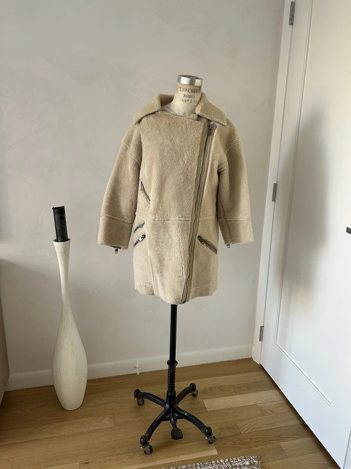 ASOS Genuine  Shearling Jacket  Coat NEW Women’s XS - Image 1 of 4