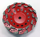 4pk 7" Aggressive #20 Grit Pro Diamond Grinding Cup Wheel- Premium Quality