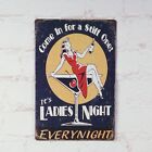Antique It&#39;s Ladies Night Metal Tin Signs Of Light Bar Home Pub Wall Decoration