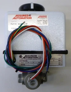Válvula de bola automatizada de acero inoxidable de 3 vías Assured Automation B33DFXV4B - Imagen 1 de 7