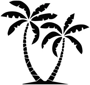 PALM TREES DECAL FOR CARS AND TRUCKS - Picture 1 of 1