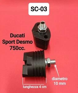 COPPIA SUPPORTI IN GOMMA PER FRECCE Ducati Sport Desmo 750cc. 1988 CEV 291-296 - Imagen 1 de 4