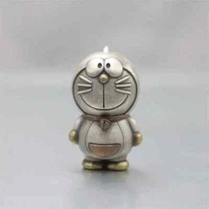 S925 Silver Doraemon Necklace Doraemon Cartoon Cute Vintage Distressed Pendant - Picture 1 of 20