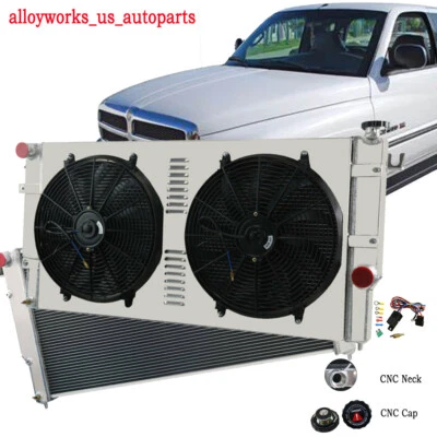 For 1994-2002 Dodge Ram 2500 3500 Quad Cab 5.9L Diesel Radiator+Shroud Fan+Relay - Imagem 1 de 4