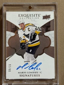 Mario Lemieux The Cup Exquisite Collection /15 RARE! 2018-19 Hard-signed Auto - Picture 1 of 2