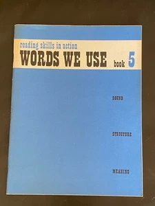 Vintage 1976  Unused Words We Use Book 5 Workbook  Reading Skills in Action - Picture 1 of 8