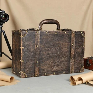 Vintage Suitcase, Suitcase Boxes Decorative Chest for Wedding Birthday Girls - Picture 1 of 11
