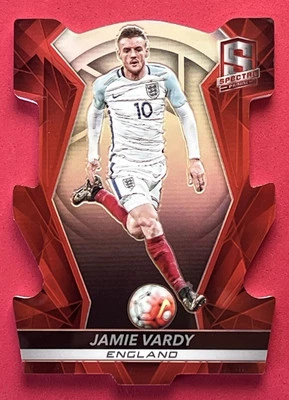 2016-17 Panini Spectra #30 Jaime Vardy Red Die Cut 🏴󠁧󠁢󠁥󠁮󠁧󠁿 England ⚽️ /65 - Image 1 of 2