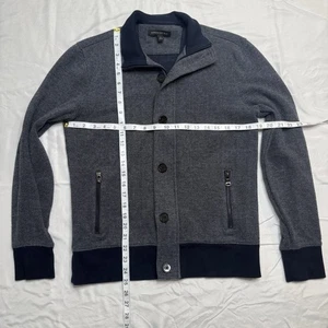 Banana Republic kleiner Pullover mit durchgehendem Reißverschluss und Knöpfen dunkelblau 42-44/91-97 cm 2018 - Bild 1 von 12