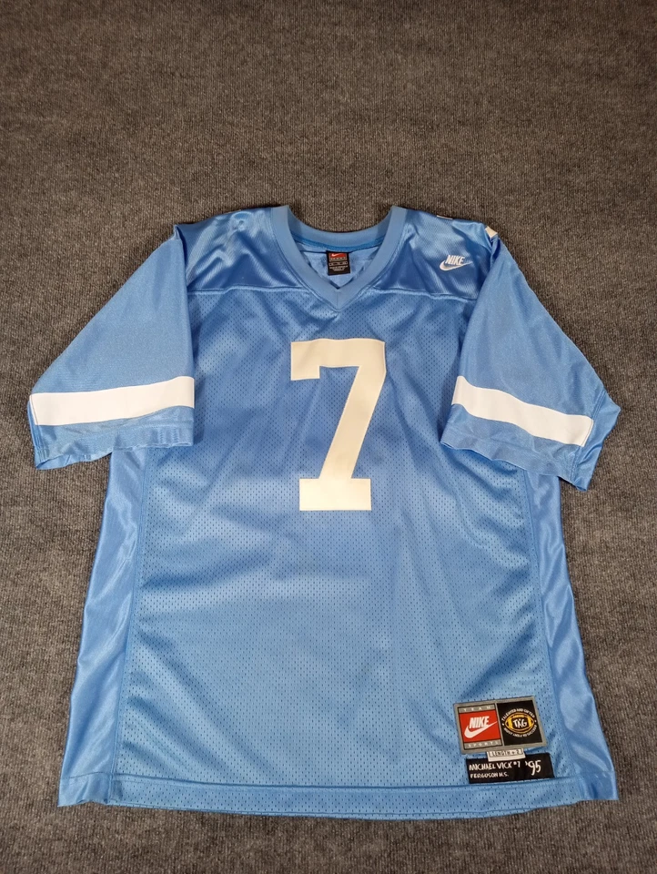 Camiseta deportiva vintage rara Nike #7 Michael Vick XL bordada secundaria estudiante de primer año Y2K Foto 1 de 4