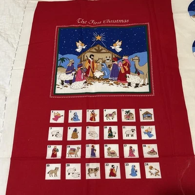 The 1st Christmas Cut & Sew Craft Cotton Panel Advent Calendar And Ornaments VIP - Image 1 of 4