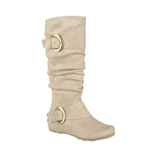 Botas de montar de cuña ocultas bufón colección Journee para mujer - Stone 7 - nuevas sin caja Foto 1 de 1