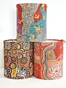 Emotive African Mud Cloth Lampshades Bogolan Mud Fabric Size Small 6" (15cm) W - Picture 1 of 12