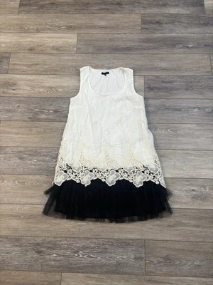 Vestido Ryu tamanho M tule enrugado mistura de seda boho cottagecore Anthropologie - Imagem 1 de 4