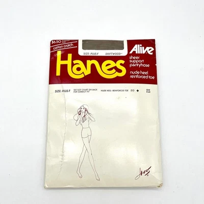 Pantimedias Hanes Alive Soporte Transparente Madera a la Deriva Puntera Reforzada Plus F De Colección 1980 Foto 1 de 2