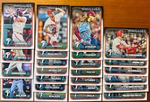 2024 PHILLIES 40 Card Lot w/ TOPPS SERIES 1 & 2 TEAM SET 25 Current Players - Picture 1 of 2