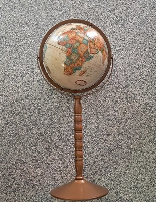 Replogle 32" Alto Mediados de Siglo Moderno Serie Clásica Mundial Soporte de Piso 12" Globo Foto 1 de 4