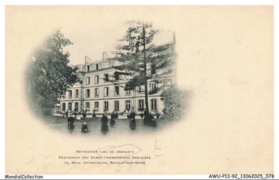 AWUP13-0921-92 - Récréation - Jeu de croquet - Pensionnat des dames chanoine - Photo 1/2