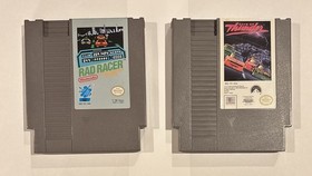 DAYS OF THUNDER & RAD RACER Nintendo NES Cartridges Auth Tested Racing NICE Cond