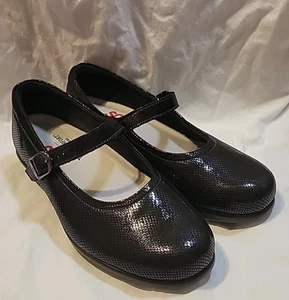 SAS Maria Mary Jane Damenschuhe Größe 7,5 WW Schlange schwarz Leder Tripad Komfort - Bild 1 von 12