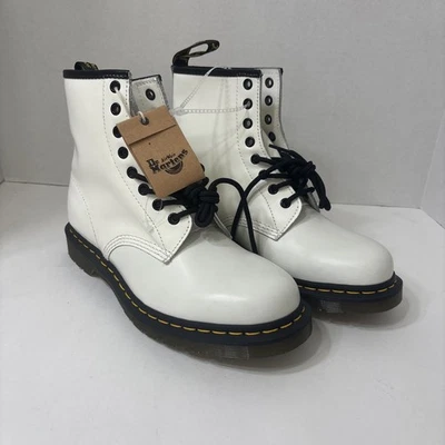 Dr. Martens 1460  Smooth White 8-Eye Lace Up Boots Women’s 9 - Image 1 of 4