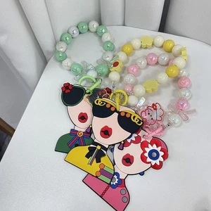 Detachable Bag Pendant Silicone Phone Lanyard New Round Bead Phone Charm Women - Photo 1 sur 12