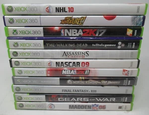 12 GAME LOT FOR MICROSOFT XBOX 360, DISC, CASE, MANUAL, MK FINAL FANTASY GEARS + - Picture 1 of 6