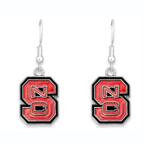 40032 NC State Wolfpack Audrey Iridescent Logo Earrings Cover