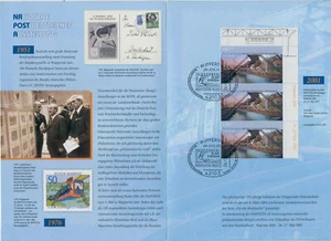 Gran formato R21 Alemania 2001 SC 3v en carpeta Tren Ferroviario Wuppertal Filatelia - Imagen 1 de 2