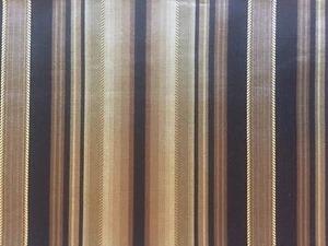 Highland Court Fabric Sample Stripe Foliage Black/noir 26” x 25” Polyester, Silk - Picture 1 of 4