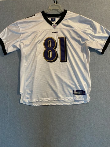 Anquan Boldin Jersey Mens Size 54 White #81 Baltimore Ravens NFL Onfield Reebok Cover