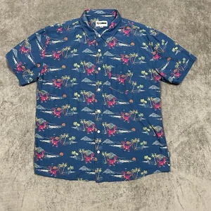 Tipsy Elves Shirt Mens 2XL Button Up Summer Beach Dinosaur Hawaiian Rayon Blend - Picture 1 of 10
