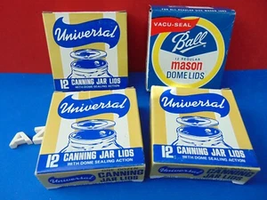 4 Boxes Total 48 Canning Jar Dome Lids Ball & Universal New in Boxes - Picture 1 of 4