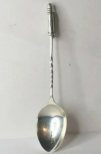 Antique Nobel Armament Industry Silver Tea Spoon 11 gram T & Co rub Hallmark - Picture 1 of 5