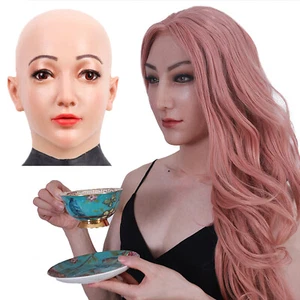 Máscara femenina de silicona realista sombreros máscaras faciales para travesti drag queen - Imagen 1 de 13