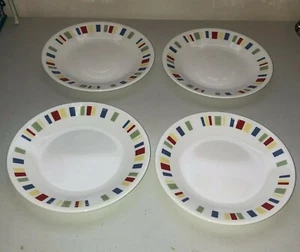 Vintage Corelle Vitrelle MEMPHIS 6-3/4" pane dessert insalata piatti/set di 4 - Foto 1 di 5