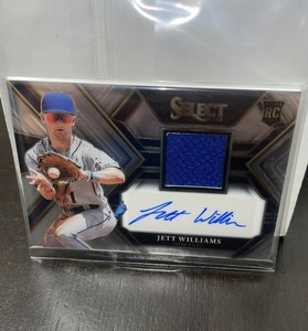 2023 Panini Select Baseball Jett Williams RPA Rookie Patch Auto PJA-JI