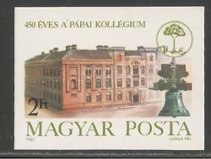 Hungría #2703 en muy buen estado sin montar o nunca montada imperf - 1981 2fo Calvinist College, papá, 450 aniversario. - Imagen 1 de 1