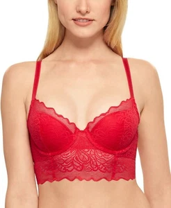 b.tempt'd Undisclosed 3/4 Sheer Lace Underwire Bralette Ski Patrol Small Style # - Picture 1 of 4