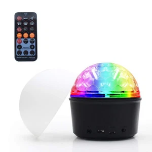 Enceinte Bluetooth Cristal RGB Disco LED Boule Lumineuse / Veilleuse Son Activé - Photo 1 sur 12
