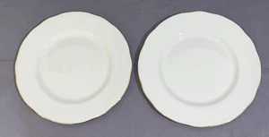 2 Duchess *Gold Edge* White Small Dinner Plate - England - 24.5cm diameter - Picture 1 of 4