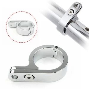 1.25" Universal Motorcycle Handlebar Mount Clamp Bracket 32mm Chrome For Harley - Picture 1 of 9