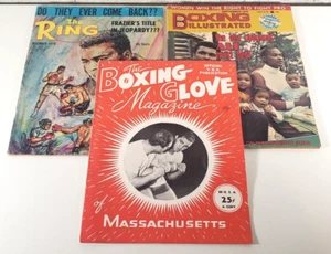 Vintage 1950's -1970's Boxing Glove Magazine Lot VBA The Ring Ali Frazier - Picture 1 of 3