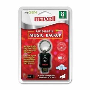 1 PC NEW 8GB Maxell myGEN Music Auto Backup USB 2.0 Flash Drive, FREE SHIPPING