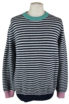 MARKS AND SPENCER Striped Knitwear Jumper size Uk 14 Womens Pullover Outdoors - Image 1 of 4