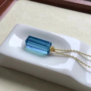 Natural Ice Blue Aquamarine Carved customize with different shapes - Picture 1 of 5